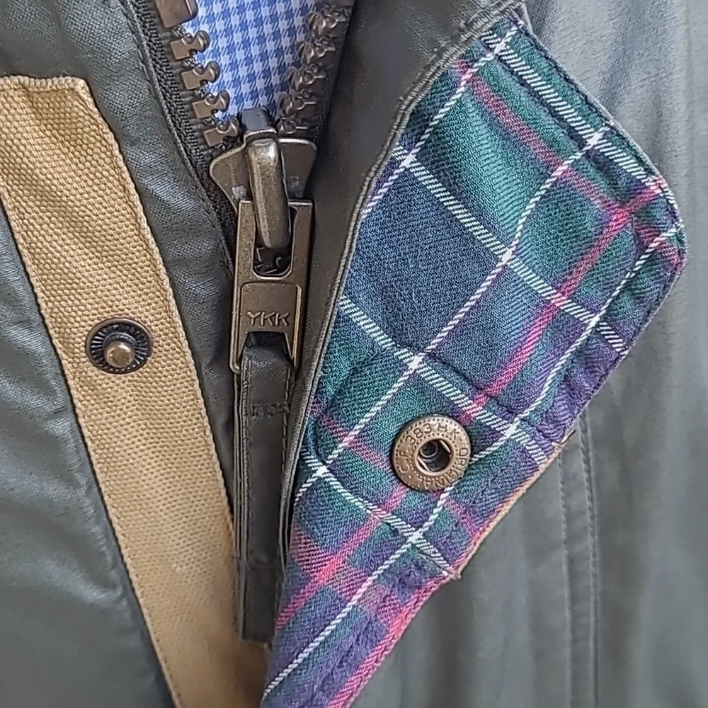 WILLIS & GEIGER Green Full Zip Cotton Blend Large Mens‎ Hunting Jacket VTG RARE